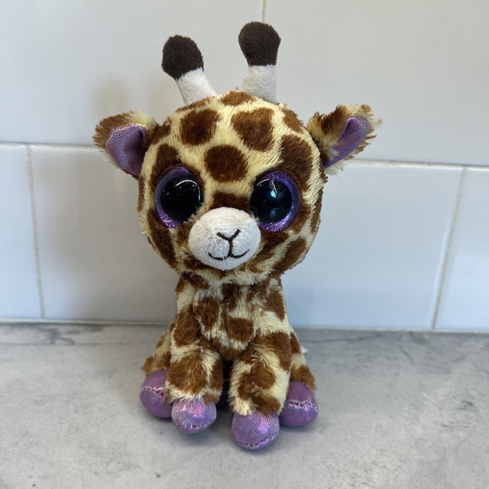 Ty Beanie Boo Boos SAFARI Giraffe 6" Plush Stuffed Jungle Animal